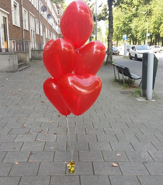 Helium ballonnen setje hartjes
